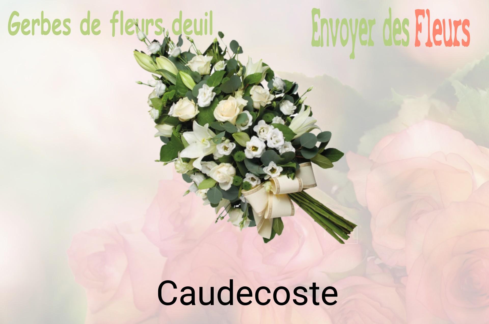 Gerbe de fleurs de deuil livrée à Caudecoste